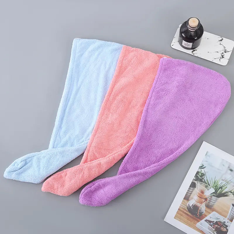 SoftTouch Coral Velvet Hair Towel
