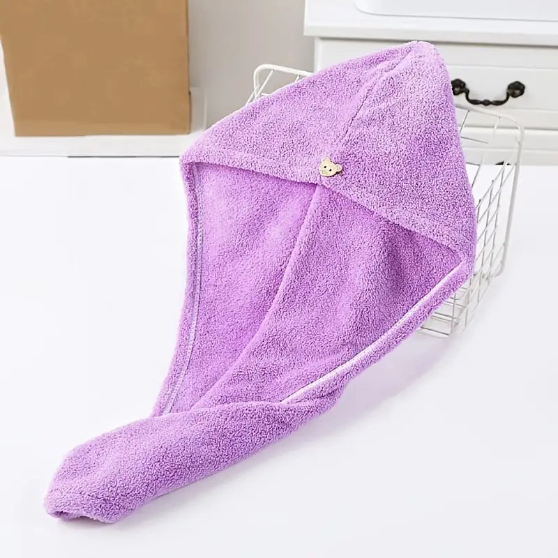 SoftTouch Coral Velvet Hair Towel
